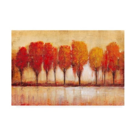 Tim Otoole 'Autumn Waters Edge' Canvas Art,12x19